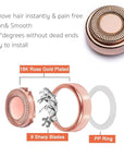 Facial Hair Remover Replacement Heads: Compatible with Finishing Touch Flawless Facial Hair Removal Tool for Women As Seen On TV 18K Gold-Plated Rose Gold (Generation 1 2pack)