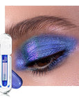 AMY'S DIARY Duochrome MultiChrome Chameleon Liquid Metallic Eyeshadow, High-Impact Multi-Dimensional Finish,Blue Purple Silky Smooth and High Pigment Holographic Glitter Eyeshadow Makeup (06#)