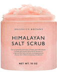Brooklyn Botany Himalayan Salt Body Scrub - Moisturizing and Exfoliating Body, Face, Hand, Foot Scrub - Fights Stretch Marks, Fine Lines, Wrinkles - Great Gifts for Women & Men - 10 oz