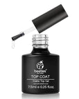 Beetles Matte Gel Top Coat for Gel Nail Polish, 7.5ML Chrome Proof Matte Top Coat No Wipe Powder-Resist Matte Finish for Detail Chrome Nail Powder Painting Long Lasting UV Nail Art