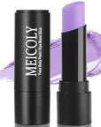MEICOLY Light Purple Face Body Paint Stick for Halloween SFX Ursula Cosplay Makeup,Lavender Violet Lilac Pale Purple Face Paint,Waterproof Eye Black Stick for Baseball Softball Football Lacrosse