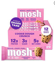 MOSH Cookie Dough Crunch Keto Protein Bars, High Fiber, Low Carb, Gluten Free, High Protein, Brain Healthy Snack, 12 Count