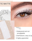 Eyeshadow Single Matte, High-Pigment Monochrome Eye Shadow Pressed Powder, Everyday Velvety Silky Eye Makeup Looks, Professional Long-Lasting Waterproof Single Eyeshadow Palette, White 02