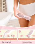 Electric Razor for Women - Painless Eletric Shavers for Women, Body Hair Removal for Legs and Underarms, Ladies Bikini Trimmer Wet Dry Shave, Rechargeable, with LED Light