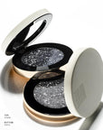 MAKE Beauty Multi-Chromatic Eye Shadow. Metal Reflecting Luminous Foil Finish Creamy, Buildable, Dimensional Long-wear, Crease-proof Powder Eyeshadow, Multichrome Shade - Onyx, Slate Grey