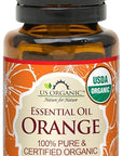 US Organic 100% Pure Sweet Orange Essential Oil - USDA Certified Organic - 15 ml - w/Improved caps and droppers (More Size Variations Available)