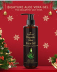Aloe Vera Gel Infused with Tea Tree Oil for Skin Hydrating, Repair Skin, Organic Aloe Vera Gel Extract from Fresh Pure Aloe Vera for Sunburn Relief, Hair, Razor- 6.76 Fl Oz
