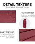 evpct 6Pcs Maroon Red Silky Velvet Matte Liquid Lipstick Lip Gloss Set for Women Long Lasting 24 Hours Color Stay Lipstick labiales matte larga duracion mate 24 horas originales 10#