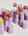 2Pcs Cream Blush Highlighter Makeup Stick Makeup Set Cherry Blush