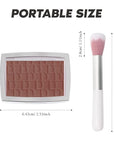 Mahogany Blush Powder Blush for Cheeks with Brush, Matte Blush Palette Blush Powder Face Blusher, Natural Blendable Formula Silky Lightweight Makeup Blush Rubores de Maquillaje, 020#
