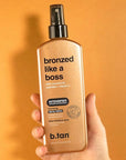 b.tan Sun Tanning Lotion Spray | Bronzed Like a Boss - Brown Outdoor Bronzing Accelerator, Best Tan Intensifier, No SPF, Packed with Coconut Oil, Peptides, & Vitamin E, Austrailian Brand, 8.45 Fl Oz