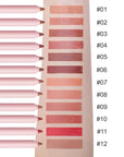 12 Colors lip liner pencils, Modern Classic Lip Liner, Lip Liner Pigmented Vegan Matte, Lasting Finish Lip Liner, Luxurious Creamy Long Lasting Lip Liner, Prevents Feathering and Fading, (03)