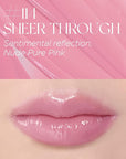 Non-Section Glowy Tint – 114 SHEER THROUGH – Glass Lasting Transparent & Flexible Lip Makeup - Moisturizing Lip Stain for Glossy Finish – Buildable Lipstick for Fuller Looking Lip, 0.18 fl.oz.