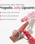 CNP Propolis Jelly Tinted Lipcerin - Cherry Pie, Hydrating Lip Gloss with Manuka Honey & Hyaluronic Acid, Gifts for Women, Korean Skin Care, 0.3 fl.oz.