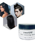 Black Hair Color Wax, Instant Hairstyle Cream 4.23 oz, Temporary Natural Hair Wax for Party, Cosplay, Halloween, Daily use, Date, Clubbing (Black)