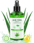 Aloe Vera Spray from Freshly Cut Pure Aloe, Aloe Vera Spray for Skin& Hair, Aloe Vera Spray for Sunburn Relief, 6.93oz, Absorbs Rapidly, Infused wirh Cucumber Essence