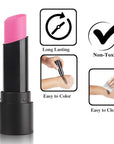 MEICOLY 3Pcs Pink Face Body Paint Stick for Halloween SFX Cosplay Makeup,Pink Accessories for Spirit Week,Eye Black Stick,Sweat Proof Waterproof Eye Black Baseball Softball Football Lacrosse