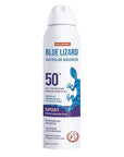 BLUE LIZARD Sport Mineral Sunscreen Spray SPF 50+, Dermatologist-Recommended Brand, Broad-Spectrum UVA/UVB Protection, Water-Resistant, Zinc Oxide Formula, Vegan, 5 fl oz