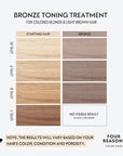FOUR REASONS Color Mask - Bronze - (27 Colors) Toning Treatment, Color Depositing Conditioner, Tone & Enhance Color-Treated Hair - Semi Permanent Hair Dye, Vegan and Cruelty-Free, 6.76 fl oz