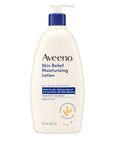 Aveeno Skin Relief Moisturizing Lotion Heals Very Dry, Sensitive Skin, Fast-Absorbing Body Lotion with Soothing Triple Oat & Shea Butter Formula, Fragrance Free, Non-Comedogenic, 18 fl. oz