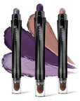 3PCS Cream Eyeshadow Stick Set,Pro Longwear Purple Eye Shadow Sticks Pencil Crayon-Grape Glam