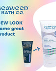 Seaweed Bath Co. Calm Body Scrub, Vetiver Geranium Scent, 6 Ounce, Sustainably Harvested Seaweed, Sea Kelp, Glycolic Acid