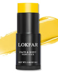 Yellow Face Body Paint Stick, Eye Black Stick for Sports, Waterproof Full-Coverage Yellow Face Makeup for Halloween Lion Tiger Minions Stage Cosplay Makeup