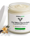 Beef Tallow Balm for Face, Skin & Body - 4 Fl oz Moisturizing Balm with Organic Jojoba Oil, Beeswax, Non-Nano Zinc Oxide & Vanilla - 100% Grass Fed Beef Tallow