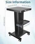 Esthetician Trolley Cart with Wheels, Heavy Duty Metal Beauty Machine 3 Tier Rolling Cart, Load 220Lbs, Durable Full Body Metal Construction for Professional Salons