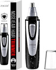 Ear and Nose Hair Trimmer Clipper - 2025 Professional Painless Eyebrow & Facial Hair Trimmer for Men Women, Battery-Operated Trimmer with IPX7 Waterproof, Dual Edge Blades for Easy Cleansing Black
