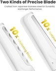 Dermaplaning Tool for Face Exfoliation, with 20 Replaceable Blades, Facial Shaver/Eyebrow Razor, Peach Fuzz Removal Eyebrow Shaper for Women, Easy to Use Dermaplaner Help Exfoliate and Smooth Skin