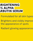 Acure Brightening 2% Alpha Arbutin Serum - Brighter Skin, Improve Dark Spots & Uneven Tone - 100% Vegan with Alpha Arbutin, Hyaluronic Acid & Elderberry Extract - Skincare For All Skin Types - 1 Fl Oz