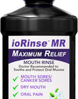ioRinse Maximum Relief (MR) Mouthwash - Dentist & Oncologist Approved & Recommended for Patients with Oral Mucositis, Mouth Sores, Oral Ulcers, Dry Mouth, Canker Sores and Mouth Irritation. Mint 1L