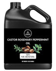Naturevibe Botanicals Castor with Rosemary and Peppermint Oil 32 Ounces | 100% Pure and Natural | Great for Skin Care and Hair Care