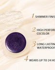 Monochrome Matte Eye Shadow Makeup Palette, Highly Pigmented Dark Purple Eyeshadow Palette, Shimmer Pressed Powder Eyeshadow Makeup,Single Vegan Eye Shadow,Daily Evening Women Girls Eyeshadow Gift 05
