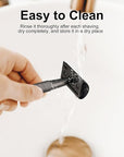 Black Safety Razor, Single Blade Razors for Men, with 10 Double Edge Blades, Long and Heavy Duty Stainless Steel Handle, Reusable Metal Eco-Friendly Razor, Plastic Free, Smooth Shave