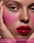 Single Rose Pink Matte Blush for Cheeks Face Blushes Makeup Palette, Rose Bean Monochrome Cream Blushes Palette Makeup for Older Women, Natural Pigmented Paleta de rosa oscuro monocromática 02