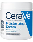 CeraVe Moisturizing Cream, Body and Face Moisturizer for Dry Skin, Body Cream with Hyaluronic Acid and Ceramides, Daily Moisturizer, Oil-Free, Fragrance Free, Non-Comedogenic, 19 Ounce