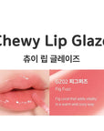 Chewy Lip Glaze, High Shine Lip Gloss, Korean Beauty (GZ02 Fig Fuzz, 3.5 grams)