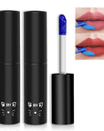 2PCS Peel Off Lip Stain Lip Tint Matte Liquid Lipstick Nude Lip Gloss Long Lasting Waterproof Lip Tint Stain Non-stick Cup Peel Off Lipstick Lip Makeup for Women Girls (01#+02#)