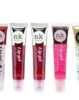 Nicka K New York 5 PACK NK Lip Gel with Vitamin E Bubble Gum, Argan, Strawberry, Cherry and Rosehip Lip Gloss