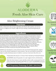 Aloderma Brightening Facial Cream - Made with 69% Organic Aloe Vera - Natural Skin Brightening Squalane & Niacinamide for Flawless Complexion, 1.7oz