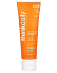 Thinkdaily Mineral Sunscreen, SPF 30 Zinc Oxide Sunscreen with Aloe & Tea Leaves, 3 Fl Oz, Natural, Water Resistant Reef Safe Sunscreen, Broad Spectrum UVA/UVB Sun Screen for Sun Protection