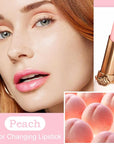 Kaely 2Pcs Peach Hydrating Lipstick Tinted Lip Balm, Color Changing PH Lipstick Makeup, Korean Magic Lip Stain Long Lasting Waterproof, labiales magicos 24 horas originales