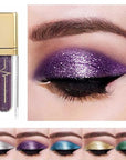 Kilshye Glitter Liquid Eyeshadow Shimmer Eye Shadow Metallic Eyeshadows High Pigment Eyes Shadow Long Lasting Waterproof Eyes Liquid Makeup for Women and Girls Pack of 1 (A- Purple 4)