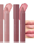 BINGBRUSH Crayon Matte Longwear Lipstick Pack Set,Moisture Smooth Color Stick Ultimate Lip Crayon for Makeup Collection - Waterproof Velvet Lipgloss (2pcs 01#&03#, 2 Count (Pack of 1))