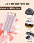 Facial Hair Removal for Women, Portable Painless Electric Shaver Device with Built-in LED, Wet/Dry Electric Razor Hair Remover Epilators for Face, Chin, Upper Lip and Arms (Rose Gold-2025)