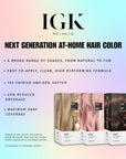 IGK Permanent Hair Dye Color Kit | 5G Hot Chestnut - Warm Golden Brown | 100% Gray Color Coverage + Strengthen + Shine | Ammonia Free