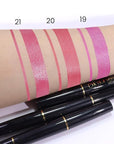 2-in-1 Fuchsia Lip Liner & Lipstick Set Kit for Women, Metallic Lips Kit with Lip Liner Lip Stains Long Lasting Waterproof 24 Hour Lipstick and Lip Liners Combo Lipliners Pencil Set 19