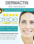 Dermactin Crepe Be Gone Body Souffle - Classic 3 ounce - Ultra Hydrating Crepe Skin Firming Cream for Neck,Chest, Arms & Legs